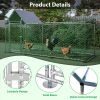 10x3FT Metal Chicken Coop Run Backyard Hen House Poultry Habitat Cage w/Cover