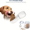 2 In 1 Dog Water Bottle, Leak Proof Portable Pet Water Bottle With Food Container, Outdoor Portable Water Dispenser For Dog, Puppy Supply For Walking