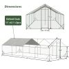 Large Metal Chicken Coop, Walk-in Chicken Run,Galvanized Wire Poultry Chicken Hen Pen Cage
