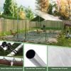 Large Metal Chicken Coop, Walk-in Chicken Run,Galvanized Wire Poultry Chicken Hen Pen Cage