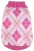 Argyle Style Ribbed Fashion Pet Sweater