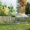 Large Metal Chicken Coop, Walk-in Chicken Run,Galvanized Wire Poultry Chicken Hen Pen Cage